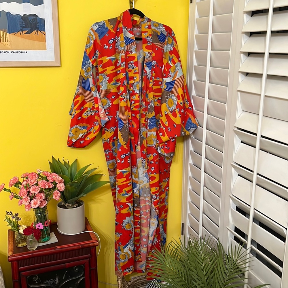 Vintage Authentic Japanese Kimono 1960